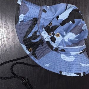 Blue Camouflage Bucket Hat